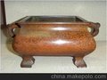 板耳马蹄足炉、陈巧生炉批发、铜炉